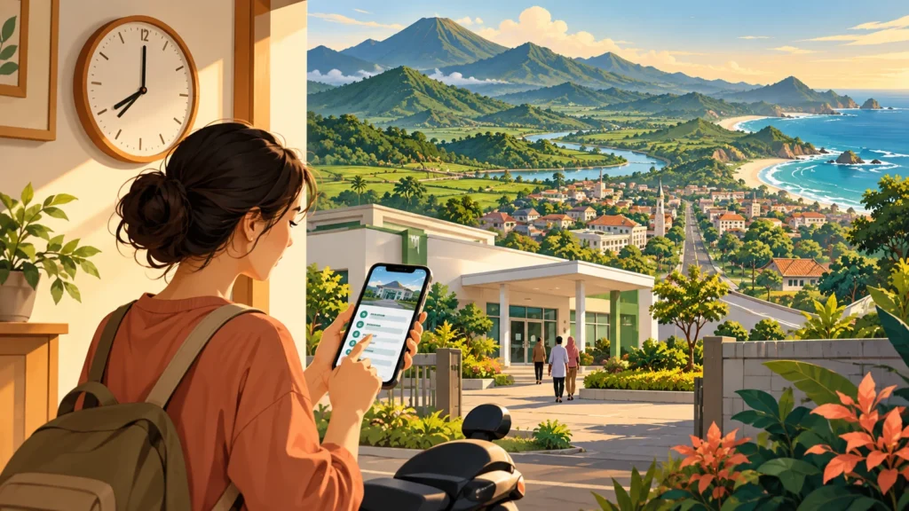 Ilustrasi memeriksa jam operasional apotek sebelum datang